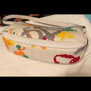 Dooney Bourke Paint Splatter White Canvas bag